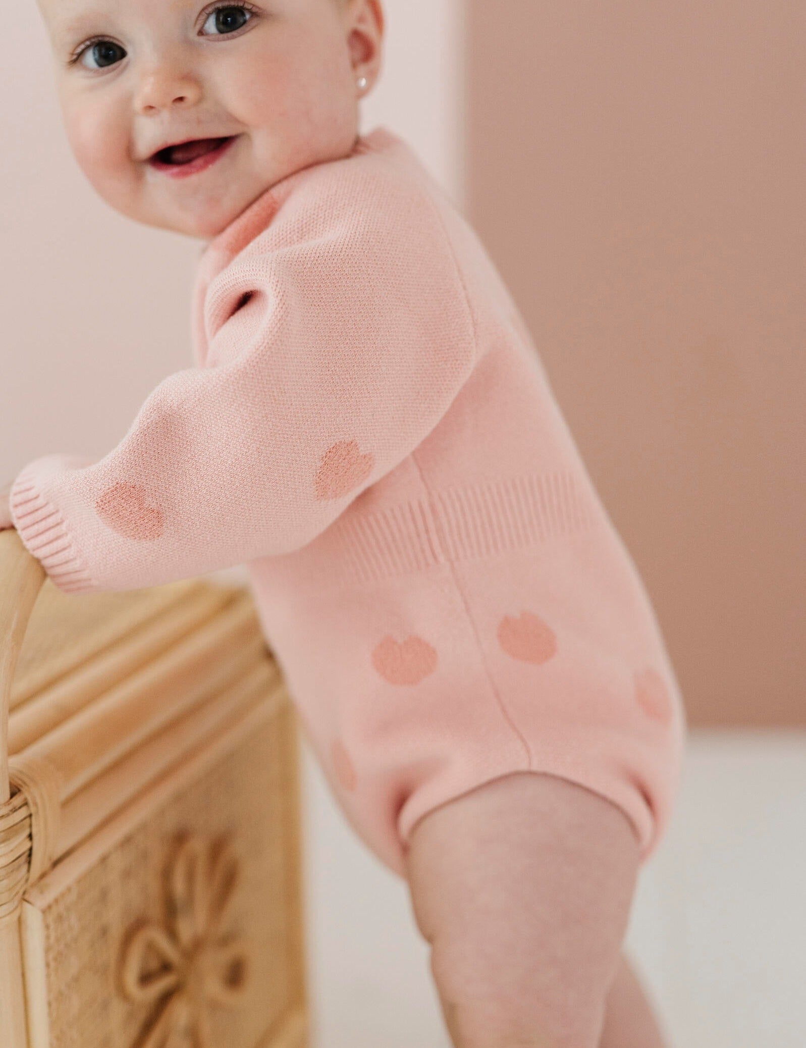 Baby Heart Knit Sweater Romper Babysprouts