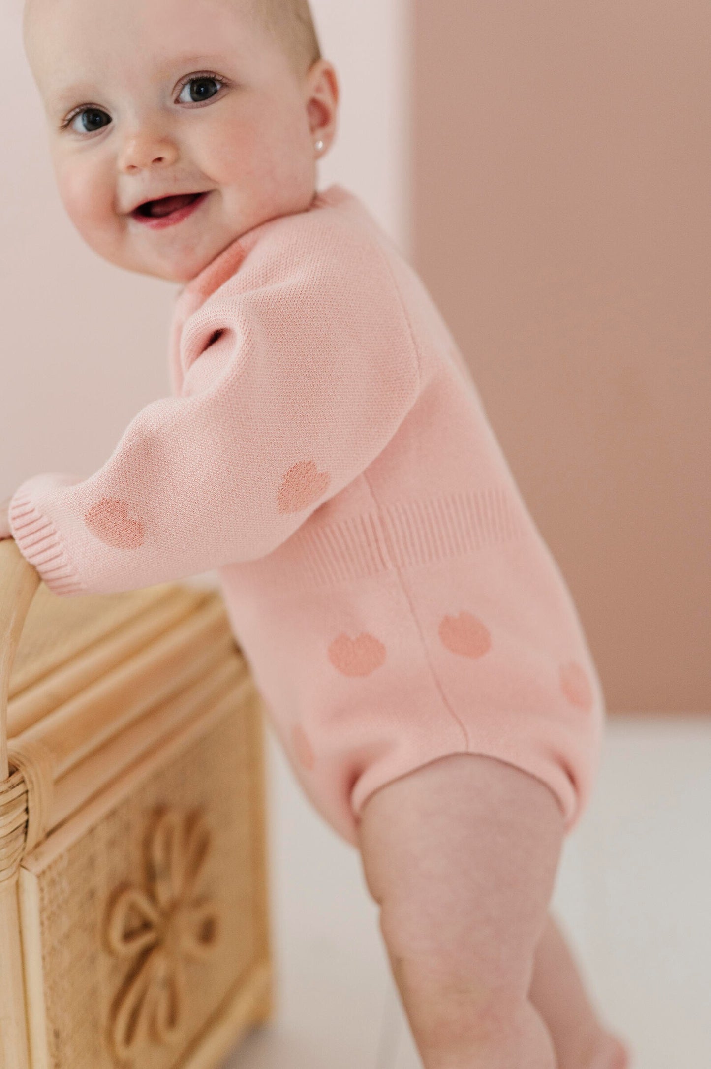 Heart Knit Sweater Romper