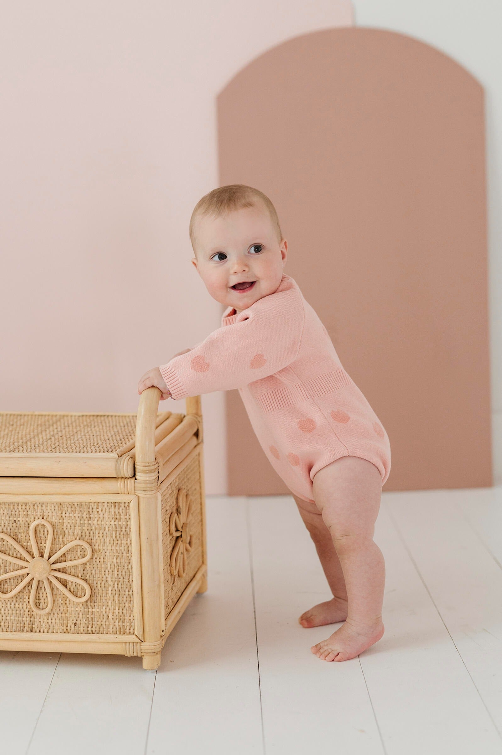 Baby Heart Knit Sweater Romper Babysprouts