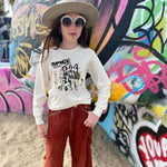 Kid Spice Girls Organic Not Quite Crop Long Sleeve Rowdy Sprout