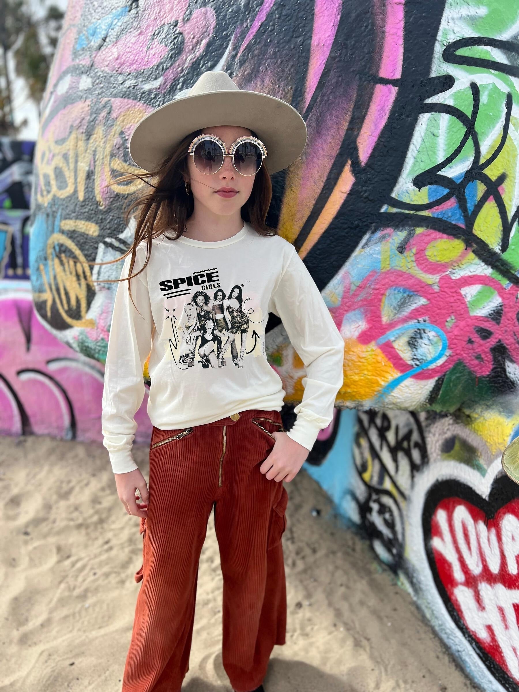 Kid Spice Girls Organic Not Quite Crop Long Sleeve Rowdy Sprout