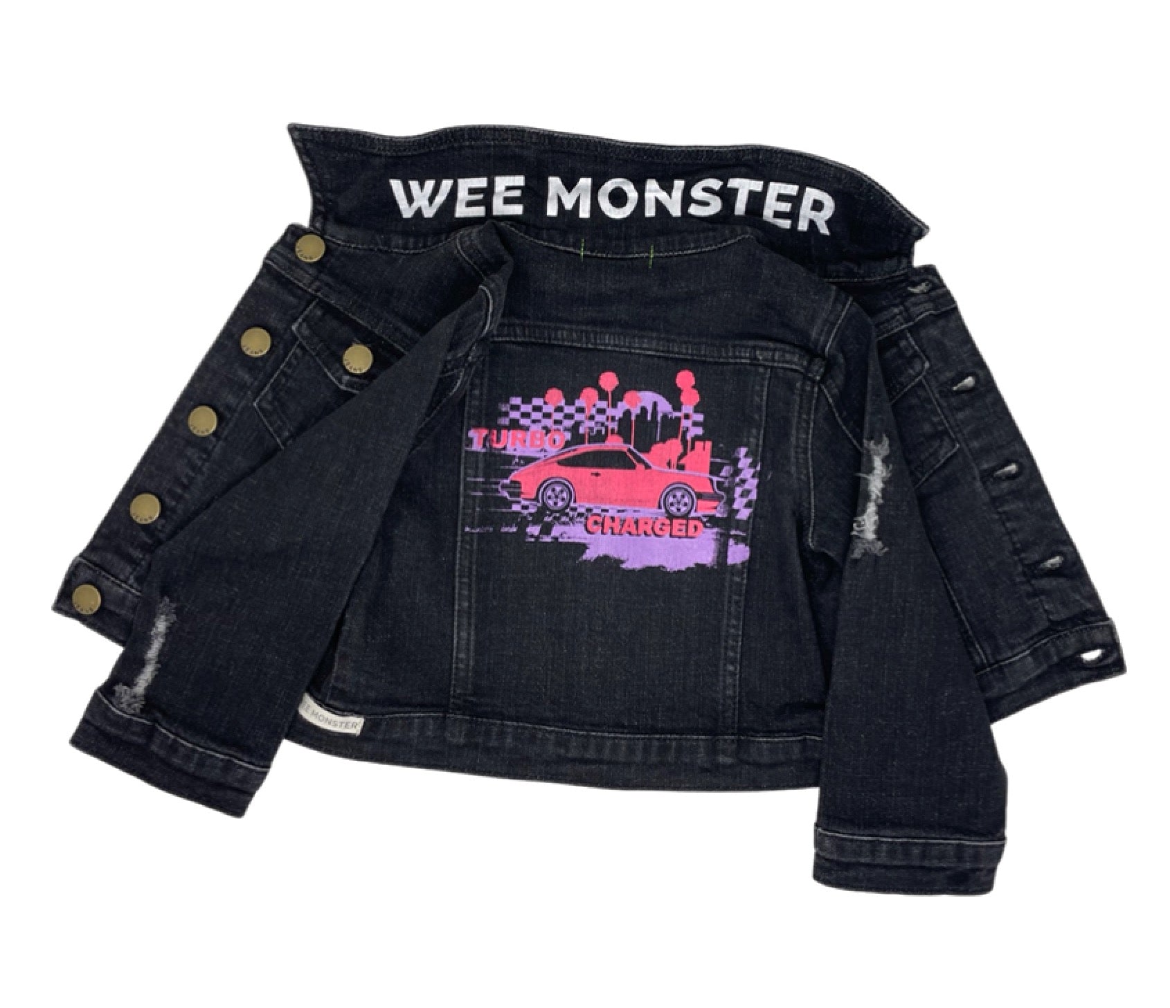 Toddler Turbo Charged Denim Jacket WEE MONSTER