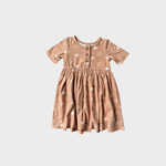 Kid Short Sleeve Henley dress in Sunshine Babysprouts
