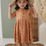 Kid Short Sleeve Henley dress in Sunshine Babysprouts
