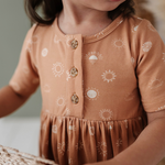 Kid Short Sleeve Henley dress in Sunshine Babysprouts