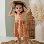 Kid Short Sleeve Henley dress in Sunshine Babysprouts