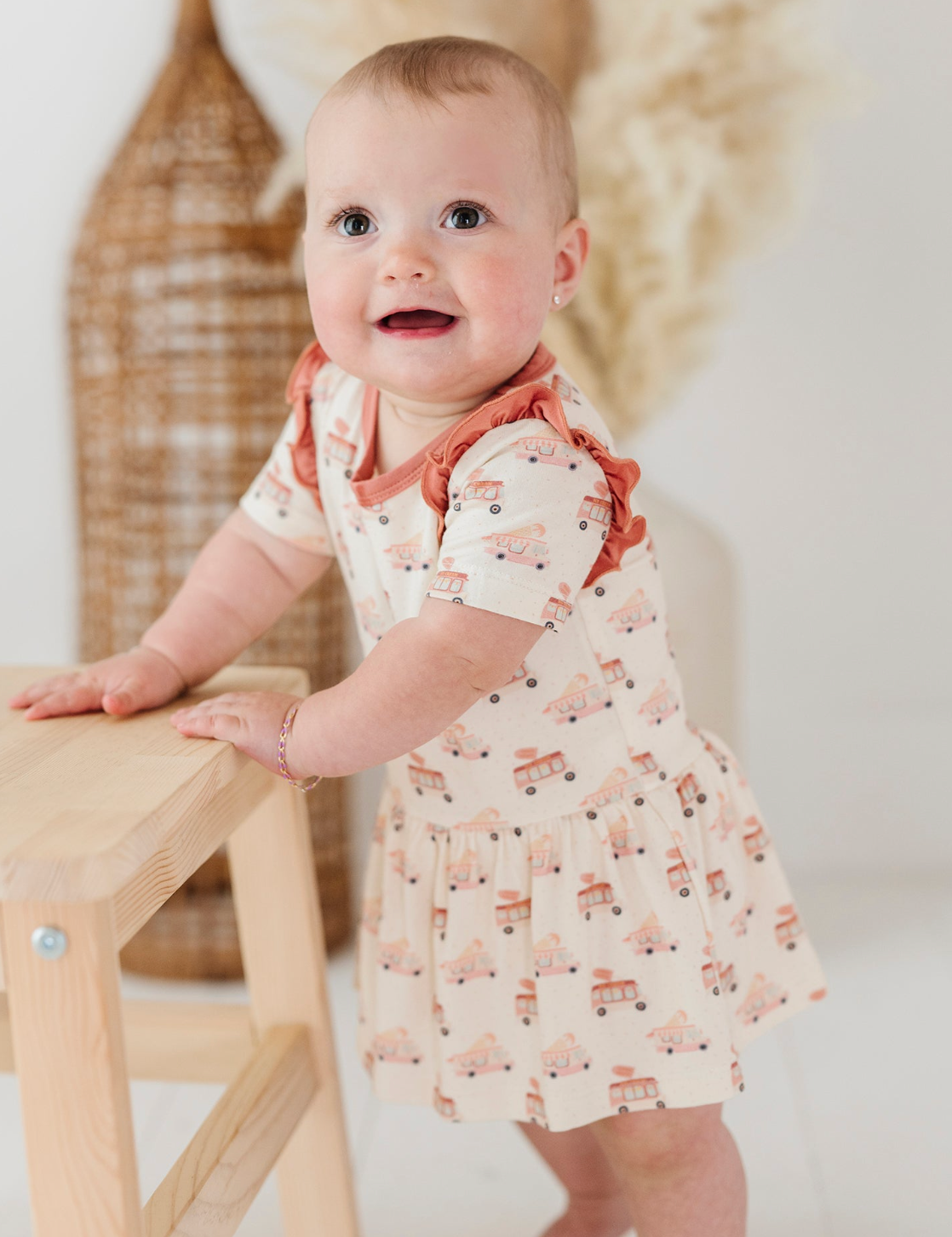 Baby Bodysuit Dress in Ice Cream Truck Babysprouts