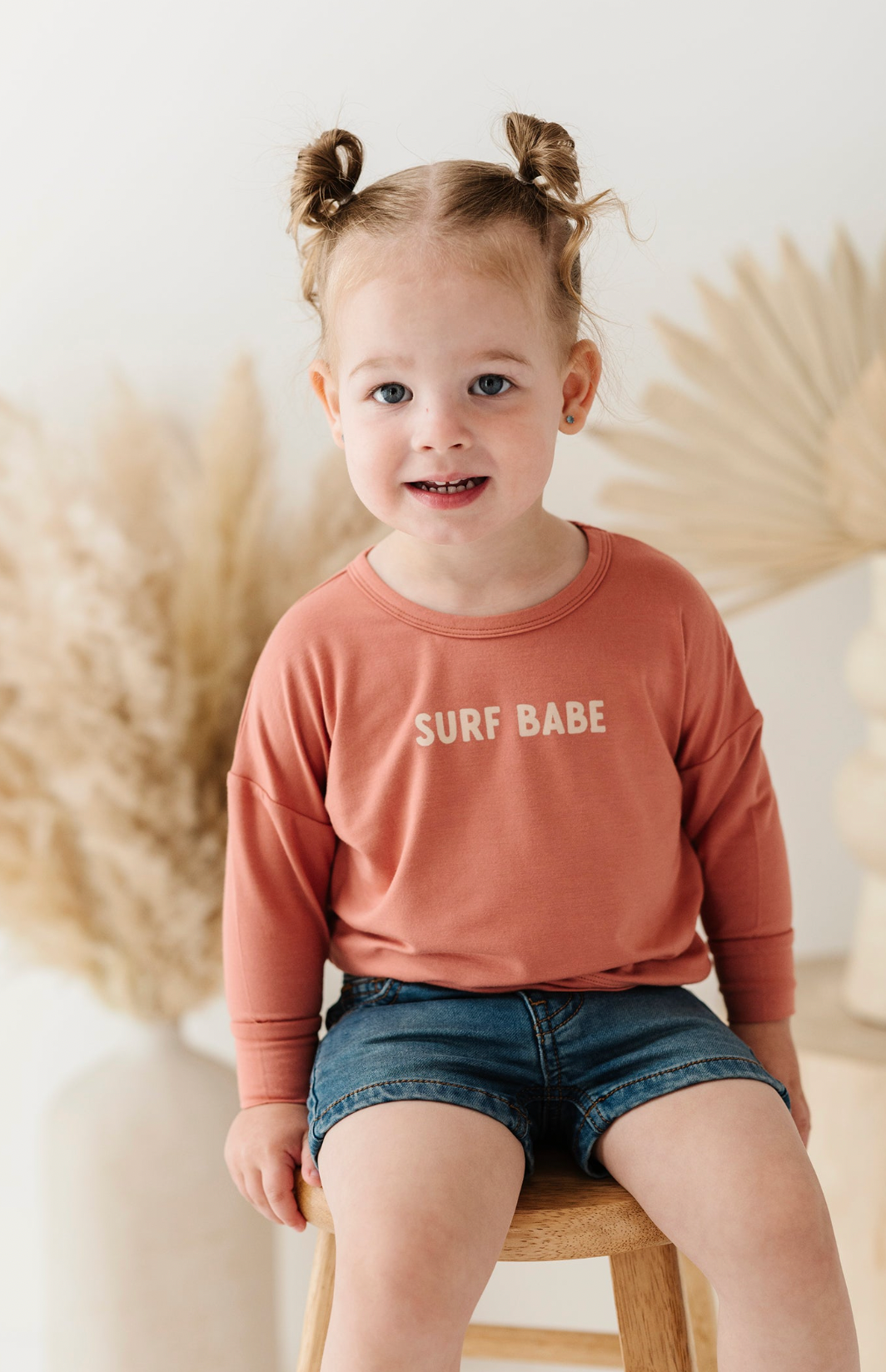 Kid Denim Shorts in Mid Wash Blue Babysprouts