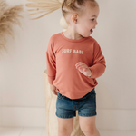 Kid Denim Shorts in Mid Wash Blue Babysprouts