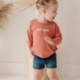 Kid Denim Shorts in Mid Wash Blue Babysprouts