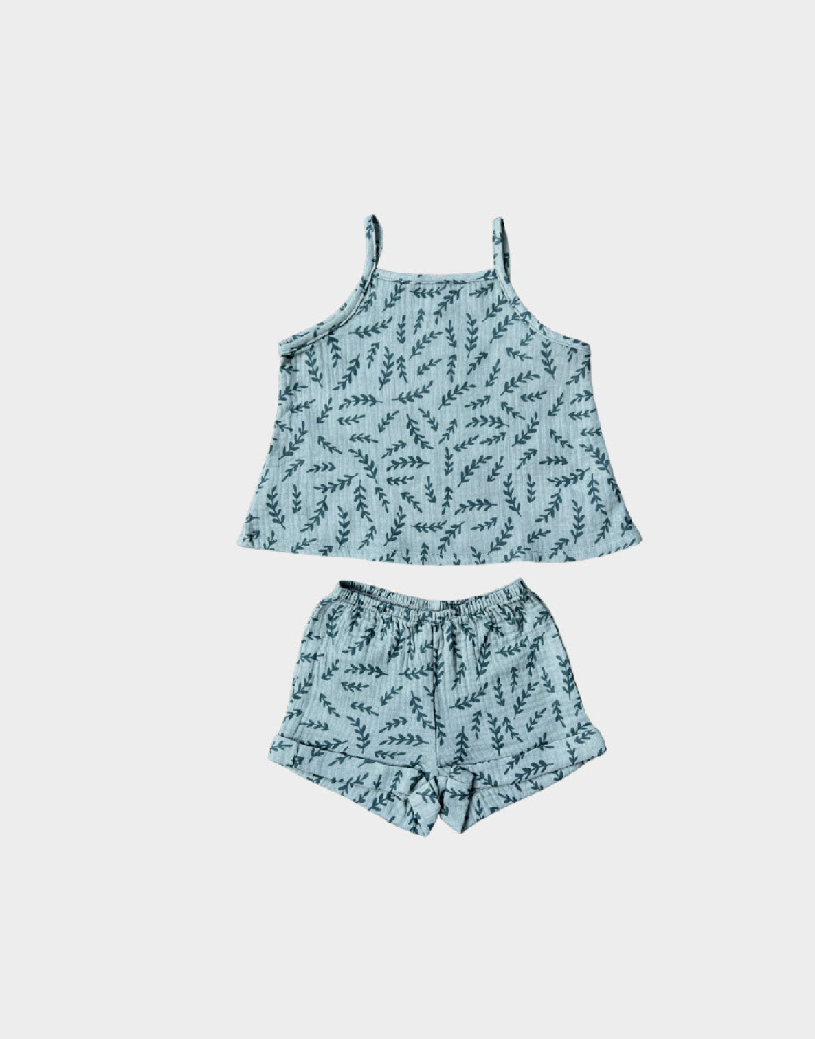 Kid Gauze Tank and Short Set in Herb Babysprouts