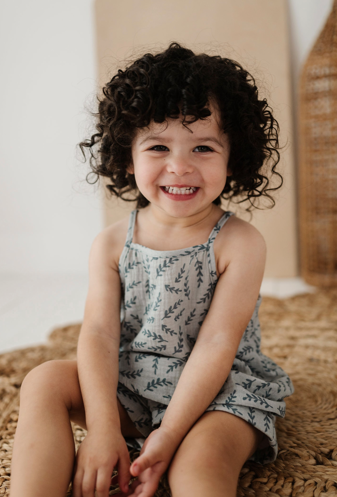Kid Gauze Tank and Short Set in Herb Babysprouts