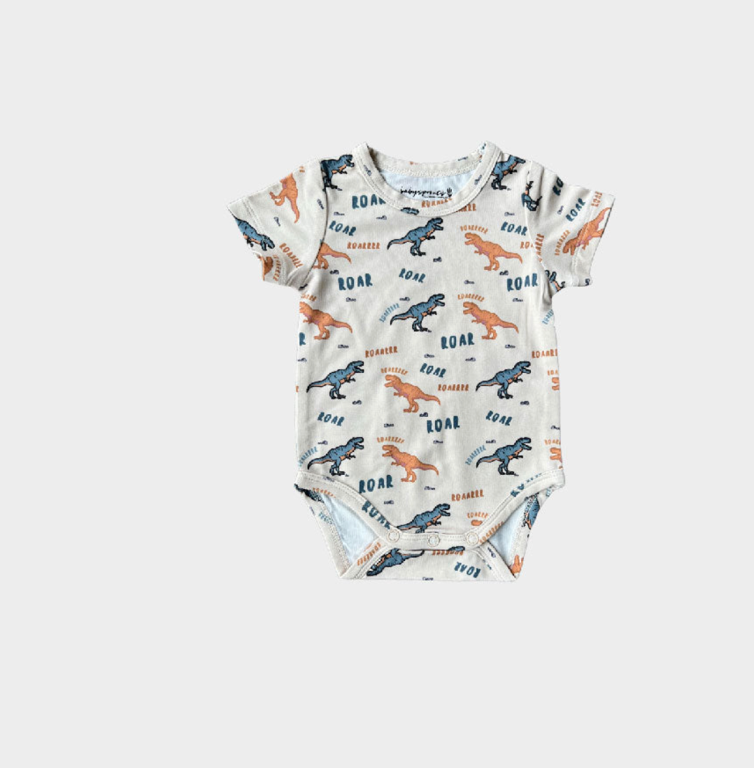 Baby Short Sleeve Bodysuit in Dino Babysprouts