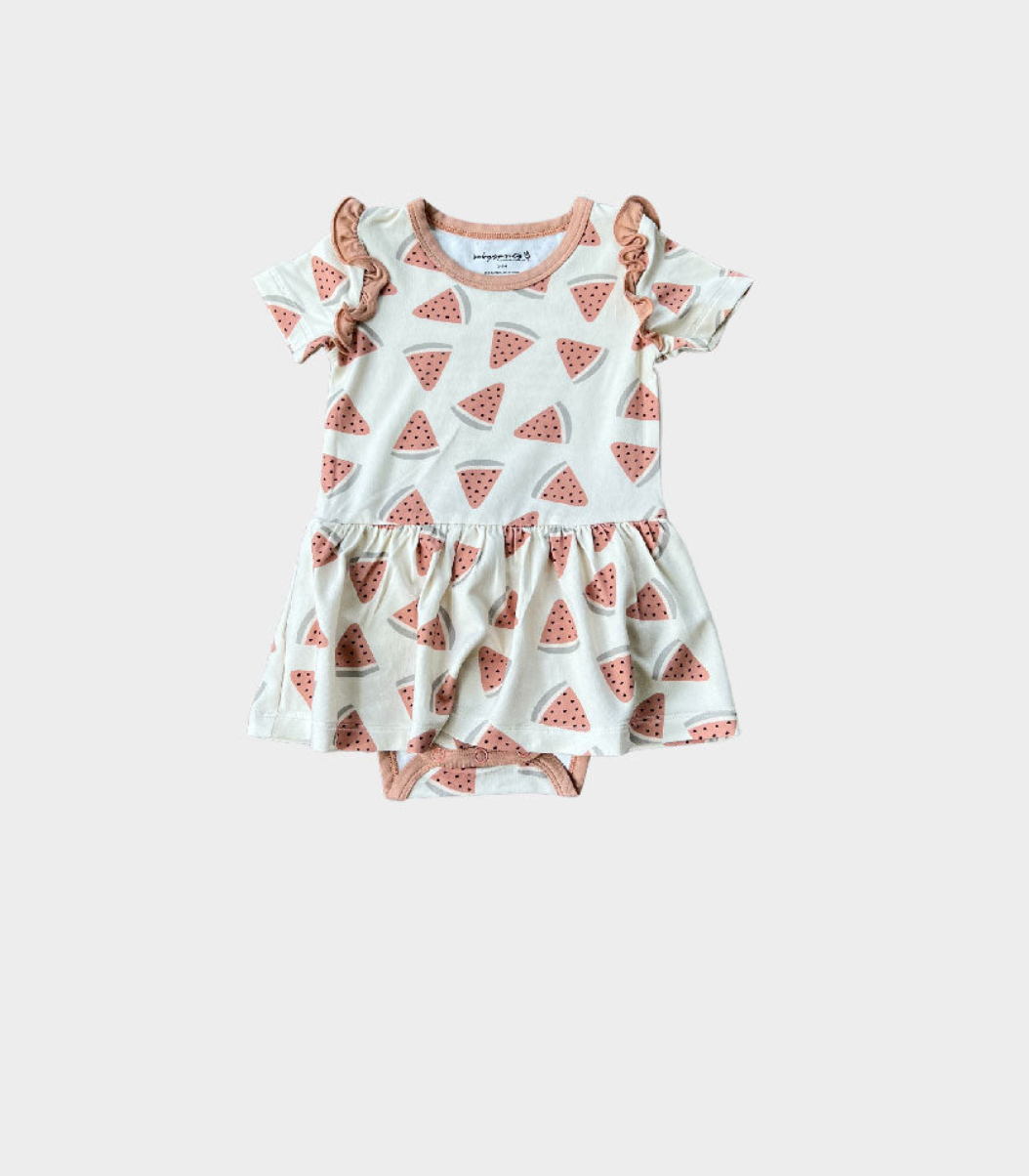 Baby Bodysuit Dress in Watermelon Babysprouts