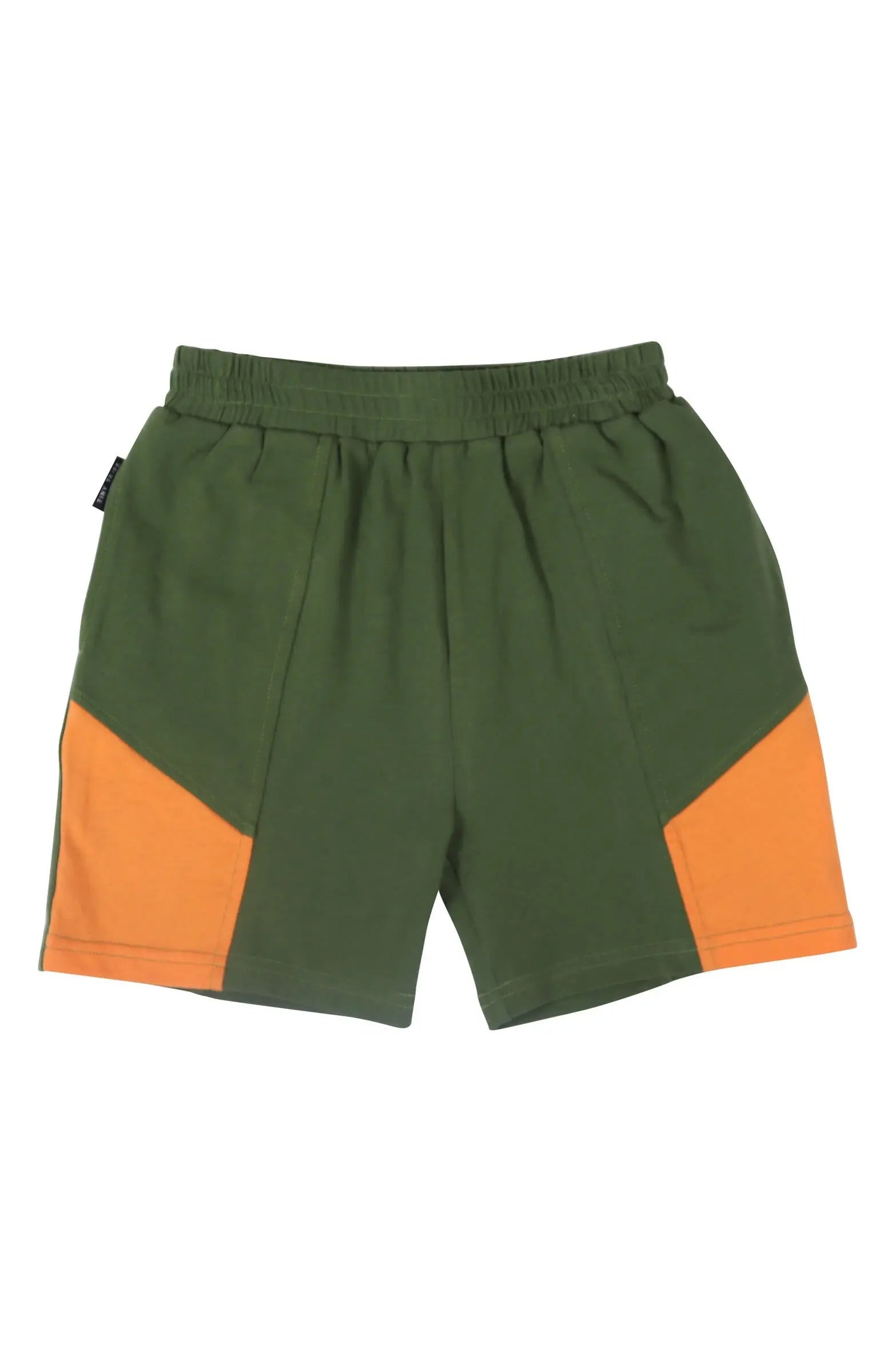 Toddler Green Colour Block Short Tiny Tribe