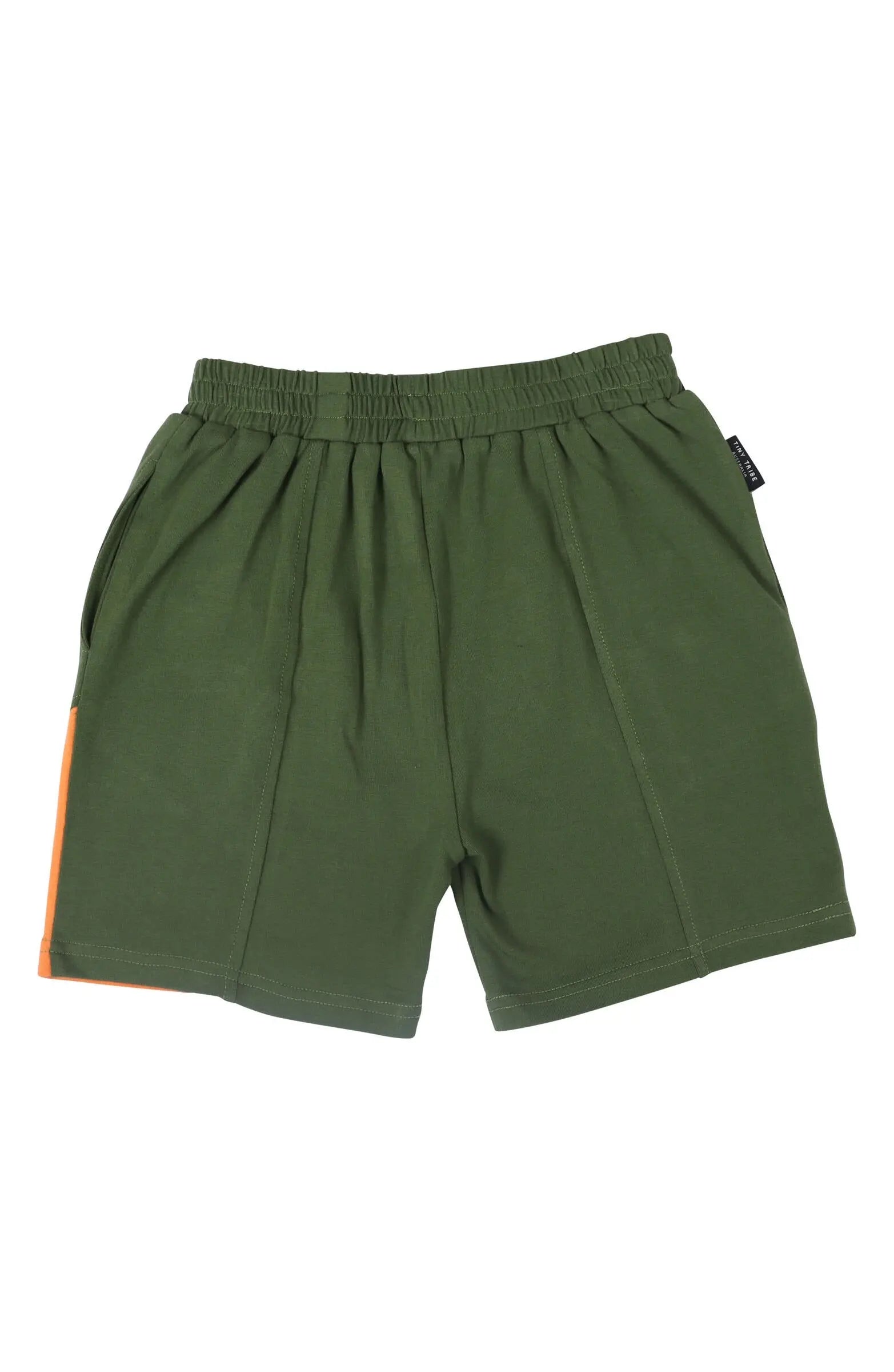 Toddler Green Colour Block Short Tiny Tribe