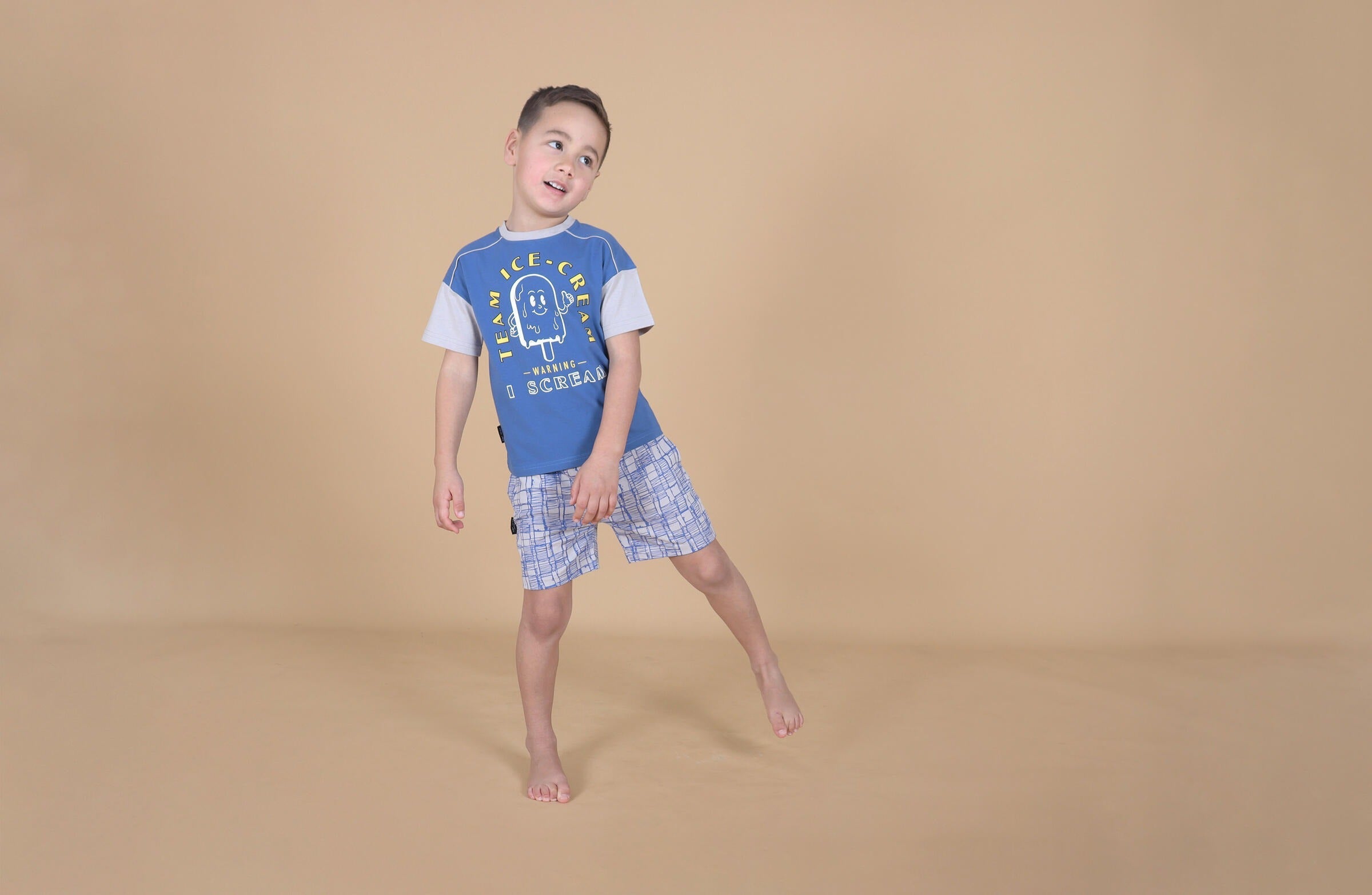 Toddler Electric Blue Colour Block Short Tiny Tribe