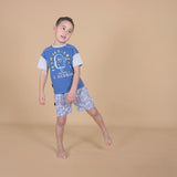 Toddler Electric Blue Colour Block Short Tiny Tribe