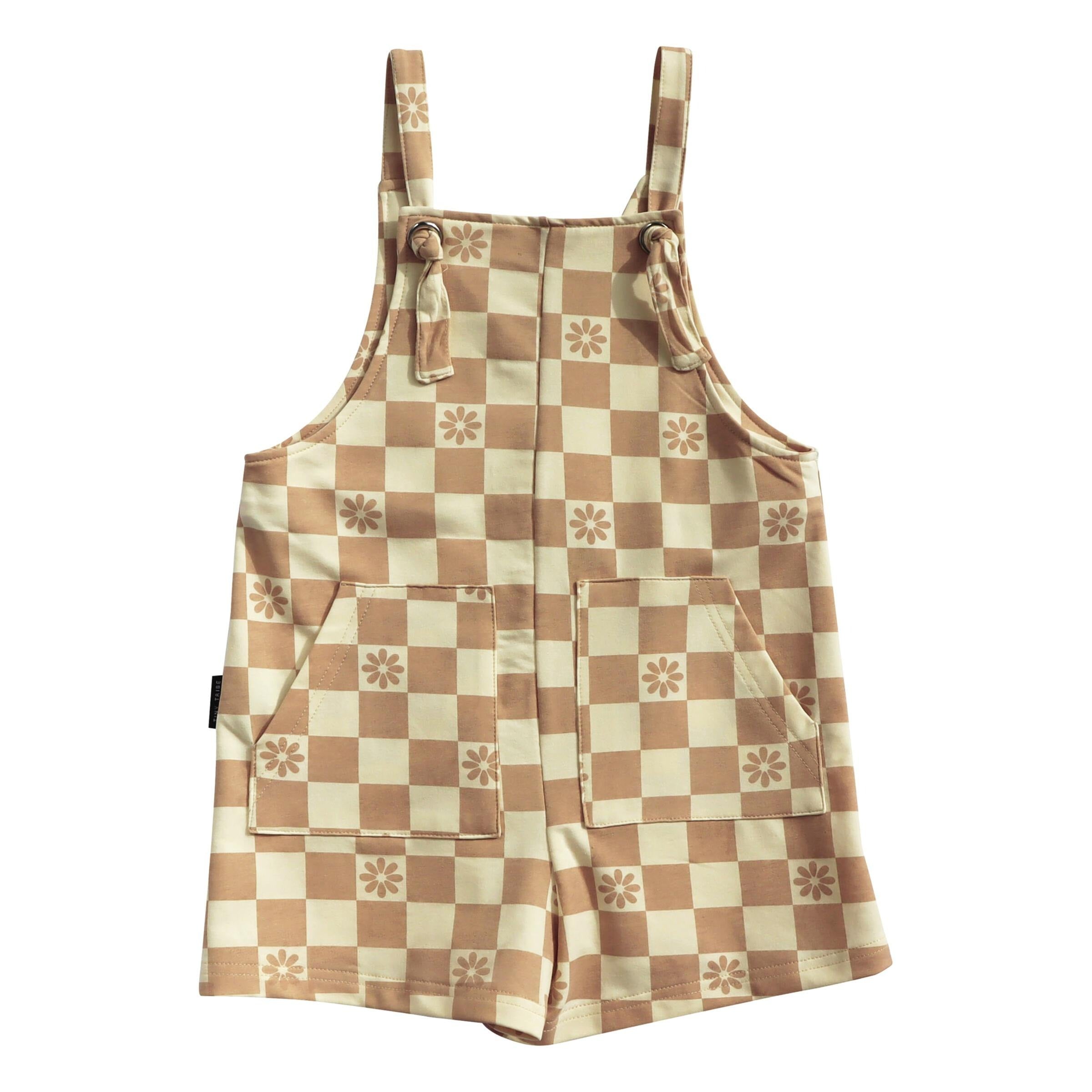 Toddler Daisy Check Overall Tiny Tribe