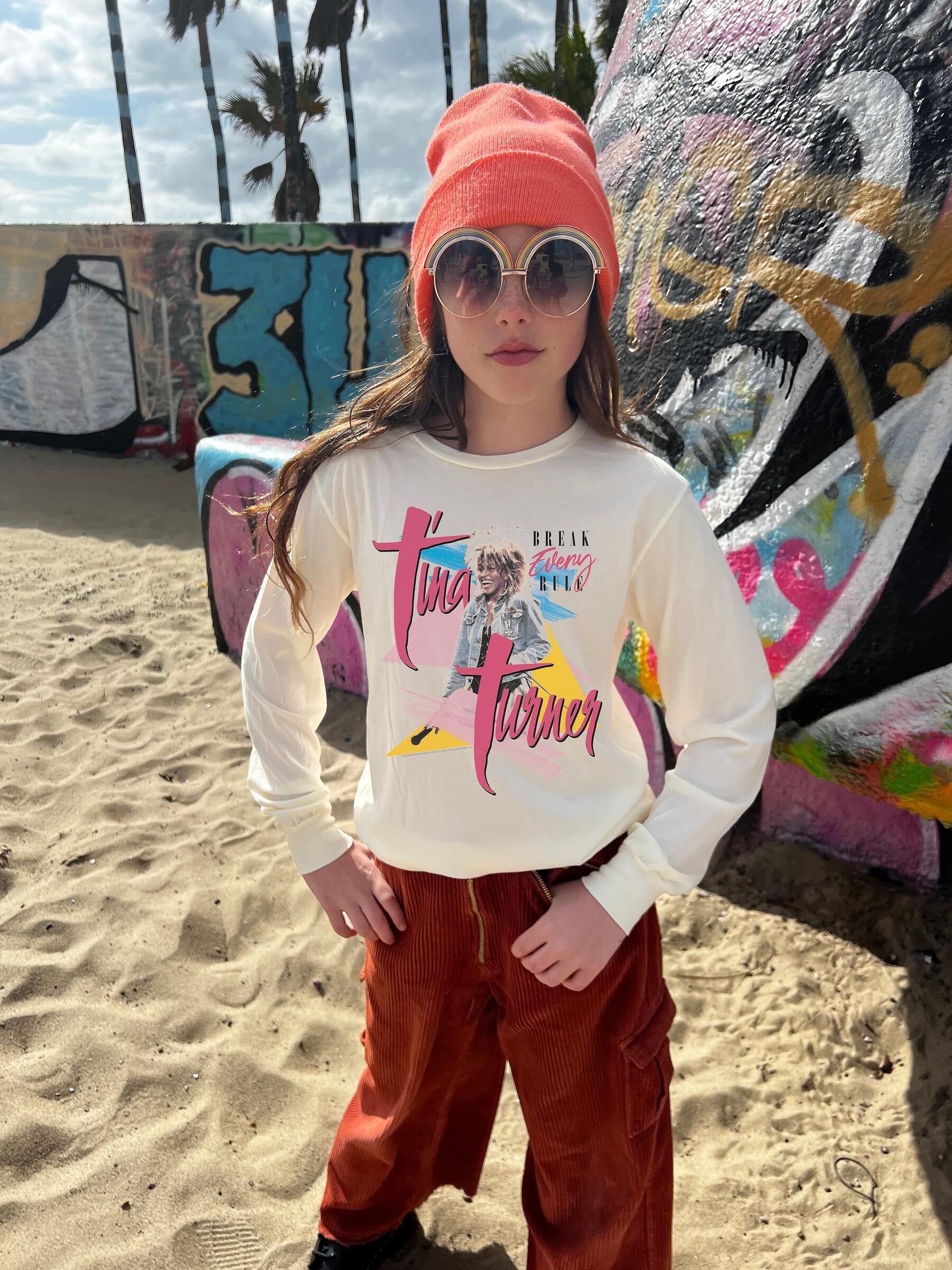 Kid Tina Turner Organic Not Quite Crop Long Sleeve Rowdy Sprout