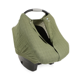 Cotton Muslin Car Seat Canopy - Fern little unicorn
