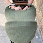 Cotton Muslin Car Seat Canopy - Fern little unicorn