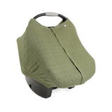 Cotton Muslin Car Seat Canopy - Fern little unicorn