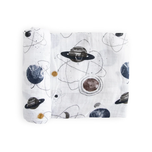 Cotton Muslin Swaddle Blanket - Planetary