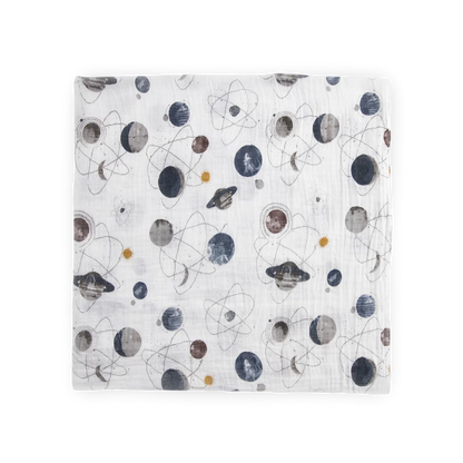 Cotton Muslin Swaddle Blanket - Planetary