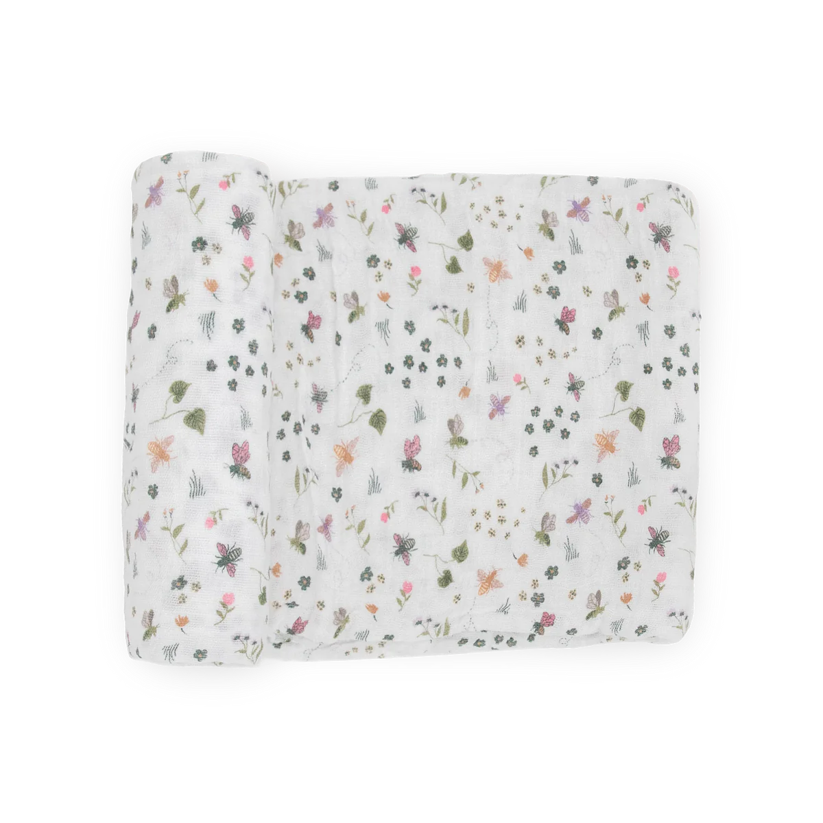 Cotton Muslin Swaddle Blanket - Garden Bees little unicorn