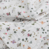 Cotton Muslin Swaddle Blanket - Garden Bees little unicorn