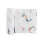 Cotton Muslin Swaddle Blanket - Mermaids little unicorn