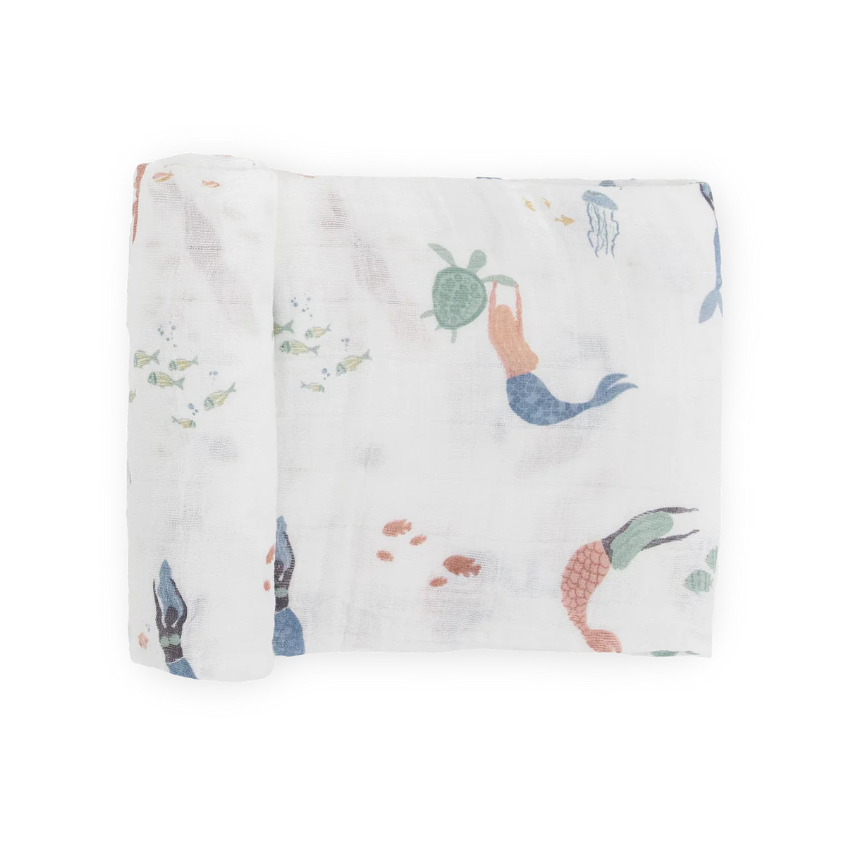 Cotton Muslin Swaddle Blanket - Mermaids