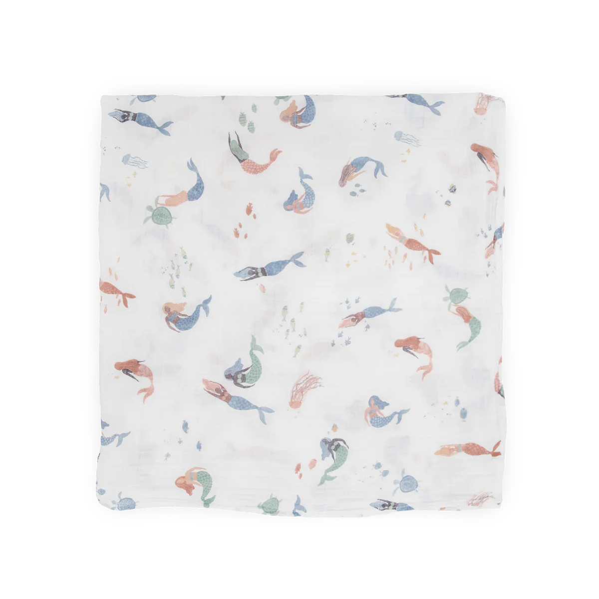 Cotton Muslin Swaddle Blanket - Mermaids little unicorn