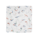 Cotton Muslin Swaddle Blanket - Mermaids little unicorn