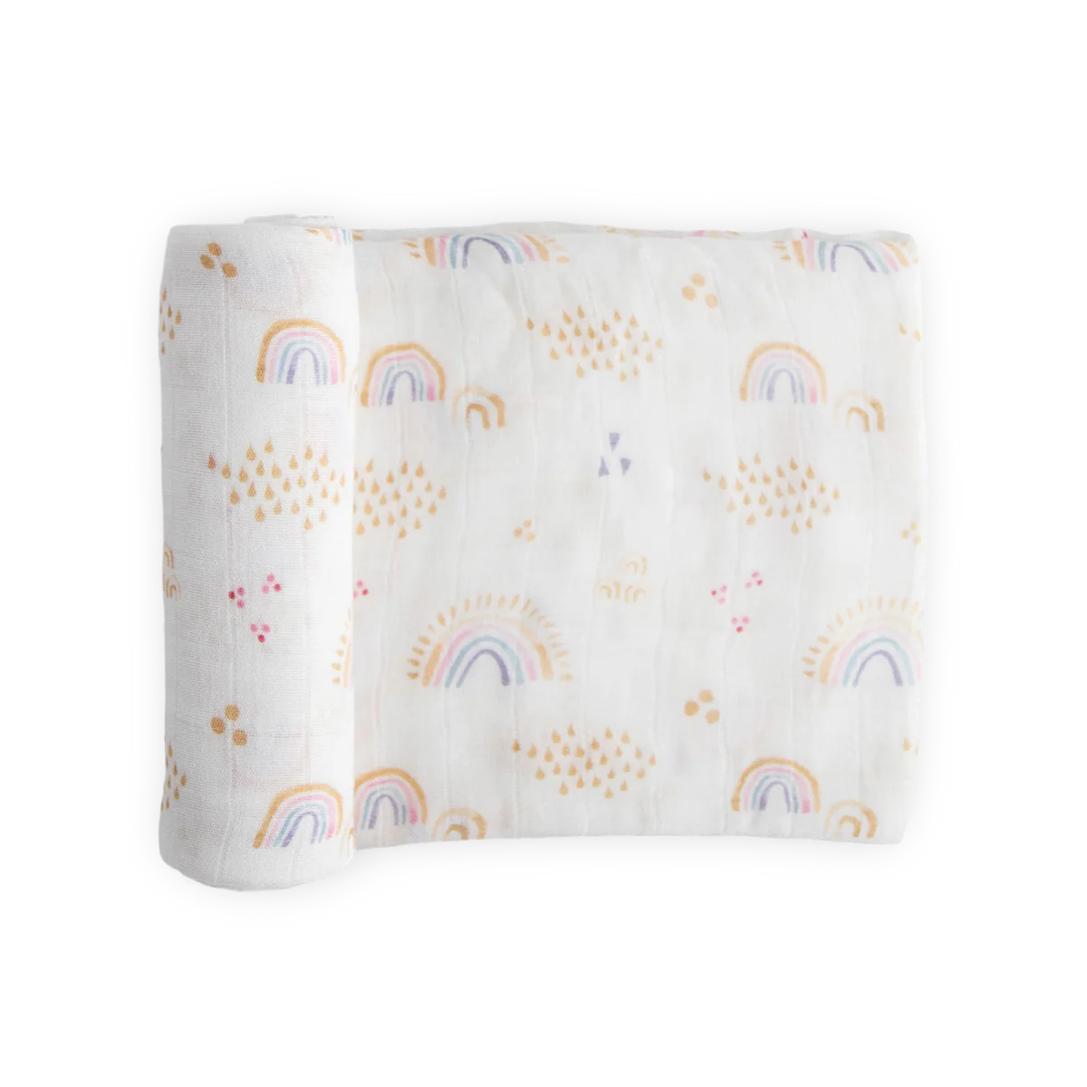 Deluxe Muslin Swaddle Blanket - Rainbows & Raindrops little unicorn