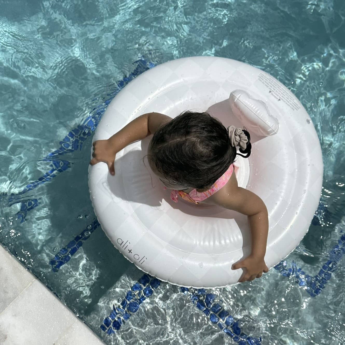 Baby Ali+Oli Baby Swim Seat Ring Pool Float (Checkers) Ali+Oli