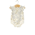 Baby Flutter Sleeve Bodysuit - Hydrangea Blooms City Mouse Studio