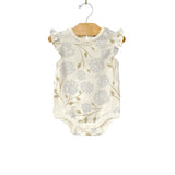 Baby Flutter Sleeve Bodysuit - Hydrangea Blooms City Mouse Studio