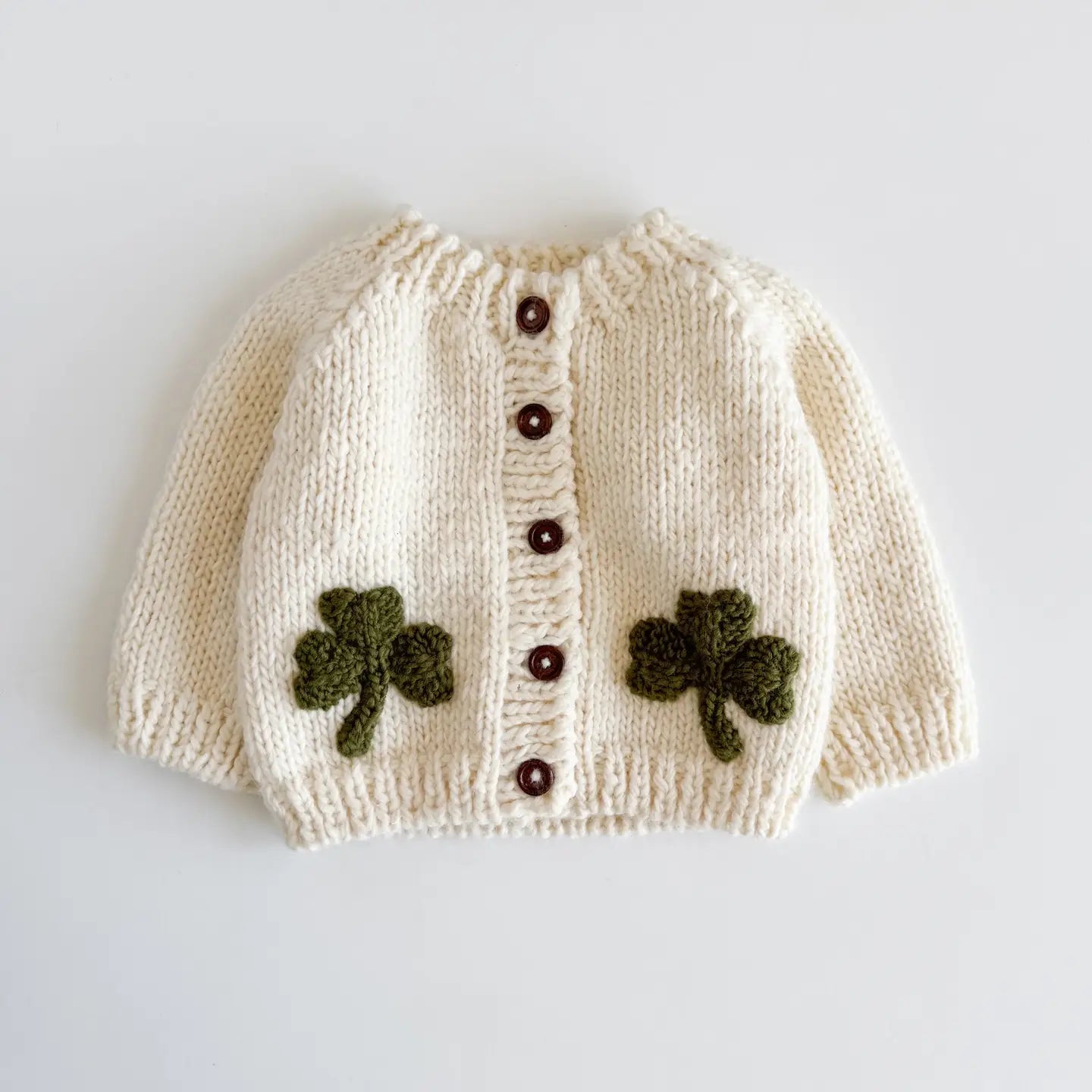 Clover Cardigan Baby Kids Shamrock Knit Apparel Lucky