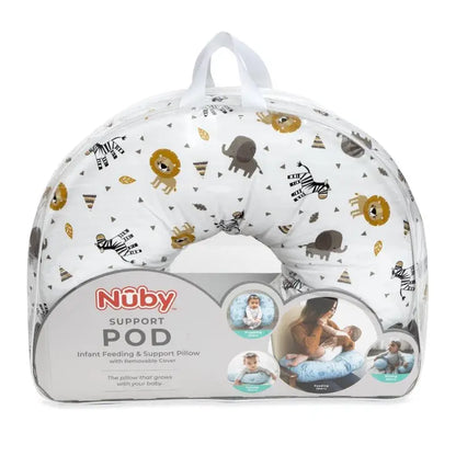 Nursing + Infant Feeding Support Pillow - Zoo Animal