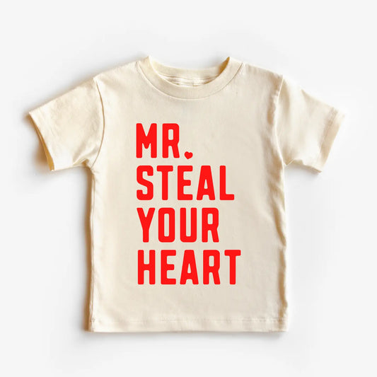 Mr Steal Your Heart Valentines Day Shirt Toddler and Youth