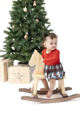 Baby Holiday Plaid Tutu Bodysuit Angel Dear