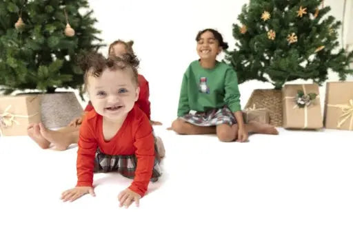 Baby Holiday Plaid Tutu Bodysuit Angel Dear