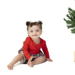 Baby Holiday Plaid Tutu Bodysuit Angel Dear