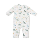 Baby Soft Dinos - French Terry- Green - Uni Romper Angel Dear