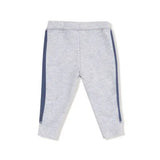 Kid Stripes - French Terry Sport - Varsity - Light Heather Grey - Jogger W/ Varsity Stripes Angel Dear
