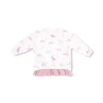 Kid Soft Dinos- French Terry - Purple - Pull Over Sweatshirt with Ruffle and Waffle Flare Pant Angel Dear