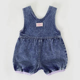 Kid Nina Pastel Petals Denim Romper Goldie & Ace