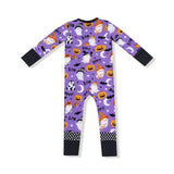Baby Costumed Ghosts - Glow In The Dark - Purple - 2 Way Zipper Romper Angel Dear